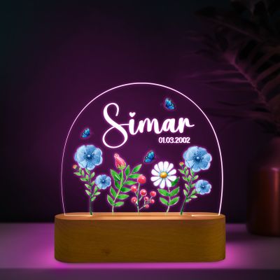 Personalized Name Led Lamp Gift for Girls, Boys, Kids, Girlfriend, Boyfriend, Husband, Wife Custom Name Light Bedside Desk Table Lamp 7 Color Changing Light